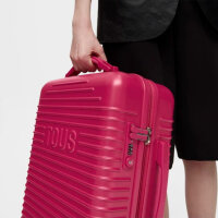 Tous suitcase 2002129225, medium, hard shell, pink, 45.7L, 56x39.5x20.7cm, lightweight, 4 wheels