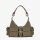 The Kooples Schultertasche, khaki, Umhängetasche, modernes Design, verstellbarer Riemen, kompakt, stylisch