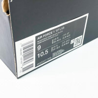 Nike Air Force 1 07 LV8, EUR 42.5, Sneakers, Black/Wolf, Leather, Retro Design, Comfortable Sole, Sporty-Modern