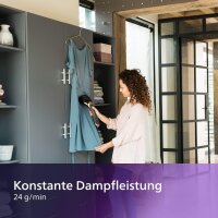 Philips Steam&Go GC365/80 Dampfglätter, 1300W, 24g/min Dampf, SmartFlow-Heizplatte, kompakt, ergonomisch, schwarz