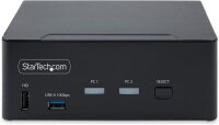 StarTech 2-Port KVM Switch, Dual DisplayPort 1.4, 8K/60Hz, 4K/144Hz, 2x USB 3.2, KVM Umschalter für 2 Monitore
