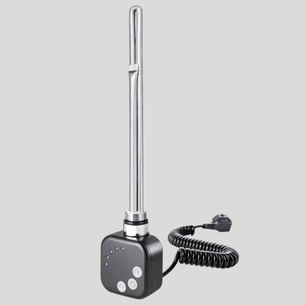 VARIO TERM HEC1.0.B Badheizkörper, elektrisch, 400W, 50Hz, schwarz, modernes Design, effiziente Wärme