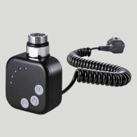 VARIO TERM HEC1.0.B Badheizkörper, elektrisch, 400W, 50Hz, schwarz, modernes Design, effiziente Wärme