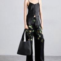 Tory Burch Romy Hobo 170964, Damen Handtasche, Schwarz, 37x30x12,5cm, weiches Leder, Schulterriemen, Logo-Detail