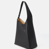 Tory Burch Romy Hobo 170964, Damen Handtasche, Schwarz, 37x30x12,5cm, weiches Leder, Schulterriemen, Logo-Detail