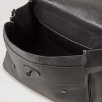 Mulberry Oversized Alexa Handtasche, grob genarbtes Leder, Schwarz, geräumig, 32x37x17cm, ikonisches Design