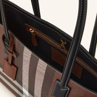 Burberry Saffiano Shopper Medium, Handtasche, Leder, Braun/Dunkelbraun, 28x49x14cm, elegante Tragetasche, robust, stilvoll