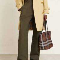 Burberry Saffiano Shopper Medium, Handtasche, Leder, Braun/Dunkelbraun, 28x49x14cm, elegante Tragetasche, robust, stilvoll