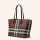 Burberry Saffiano Shopper Medium, Handtasche, Leder, Braun/Dunkelbraun, 28x49x14cm, elegante Tragetasche, robust, stilvoll