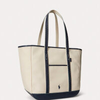 Ralph Lauren Shopper-Tasche mittel, Ecru/Navy, 35,6x49,5x14cm, geräumig, Henkel, elegantes Design