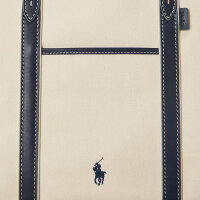 Ralph Lauren Shopper-Tasche mittel, Ecru/Navy, 35,6x49,5x14cm, geräumig, Henkel, elegantes Design