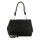 Ermanno Firenze eba S Handtasche, schwarz, 30x22,5x13cm, Mono Handle, elegantes Design, kompakt, Damen-Tasche