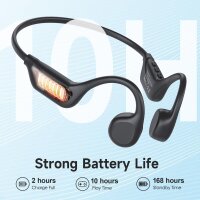 LOBKIN X25 Bone Conduction Bluetooth Headphones, Open-Ear, Waterproof, Sweatproof, Wireless, Ideal for Sports & Outdoors