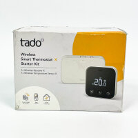 Tado Wireless Smart Thermostat X Starter Kit, wireless receiver & temperature sensor, intelligent heating control