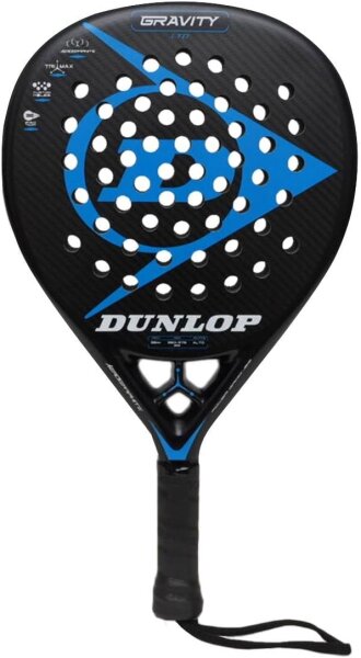 Dunlop Gravity 626016 Padelschläger, schwarz/blau, leicht, ausgewogen, Power & Kontrolle, komfortabler Griff