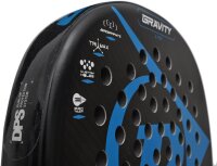 Dunlop Gravity 626016 Padelschläger, schwarz/blau, leicht, ausgewogen, Power & Kontrolle, komfortabler Griff