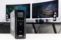 APC Back UPS PRO BR1600SI USV, 1600 VA, Line-Interactive, LCD-Display, Überspannungsschutz, leises SI-Modell