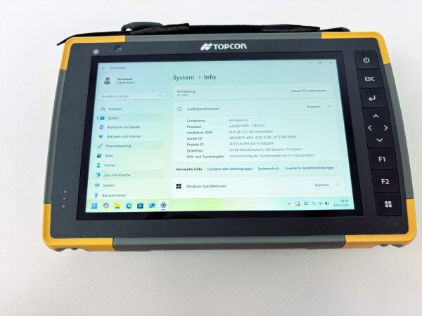 Topcon FC-6400 Tablet, robust, suitable for outdoor use, large display, powerful, versatile for construction and surveying
