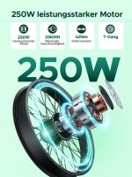 HillMiles MileCity1 City E-Bike, 250W, 36V 13Ah Akku, bis 100km, SHIMANO 7-Gang, 25km/h, E-Hollandrad