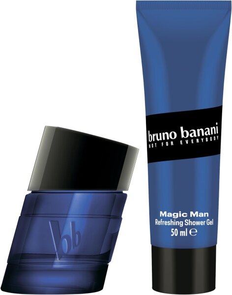 bruno banani Magic Man Set, Eau de Toilette 30ml & Duschgel 50ml, Herrenduft, energetisch, holzig, Geschenkidee