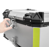 Bagtecs XB65 Alu Top Case 65L silver, motorcycle case, robust, lockable, weatherproof, large storage volume