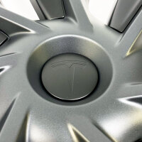 Tesla wheel cover set, 19 inch, 4-piece, for Model Y, matte black, sporty design, easy to install
