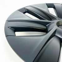 Tesla wheel cover set, 19 inch, 4-piece, for Model Y, matte black, sporty design, easy to install