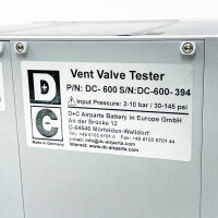 DC-600 vent valve tester, used, for valve testing, robust, precise measurement, industrial quality