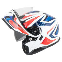 Shoei Neotec 3 Anthem TC-10 Flip-Up Helmet S (55-56cm) Blue/Red, integrated sun visor, Pinlock, ventilation
