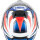 Shoei Neotec 3 Anthem TC-10 Flip-Up Helmet S (55-56cm) Blue/Red, integrated sun visor, Pinlock, ventilation