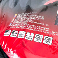 KS Tools 550.1756 Starthilfekabel-Satz, Ø 50 mm, robuste Ausführung, isolierte Klemmen