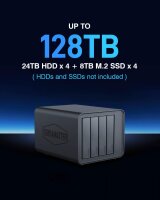 TERRAMASTER D8 Hybrid HDD/NVMe Enclosure 8-Bay, USB 3.2 Gen2 10Gbps Type-C, RAID 0/1/JBOD/Single, exclusive 2+6 Hybrid RAID (diskless)