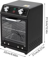 Unbekannt, SM-220, 8L Heißluft-Sterilisator für Instrumente, Hochtemperatur, Tablett, für Maniküre, Zahn- & Friseurbedarf, Schwarz
