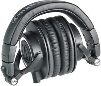 Audio-Technica ATH-M50x, geschlossener Studio-Monitorkopfhörer, 45mm Treiber, faltbar, abnehmbares Kabel, Schwarz