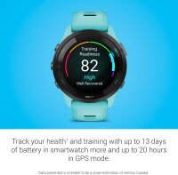Garmin 010-02810-12 Forerunner 265 GPS Running Watch, Unisex, Turquoise/Black, One Size, Smartwatch Features
