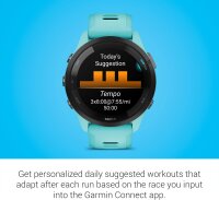 Garmin 010-02810-12 Forerunner 265 GPS Running Watch, Unisex, Turquoise/Black, One Size, Smartwatch Features