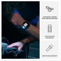 Garmin 010-02969-12 Forerunner 970 – Premium GPS-Lauf- & Triathlon-Smartwatch, AMOLED-Display, integrierte LED-Taschenlampe, goldfarbenes Titan