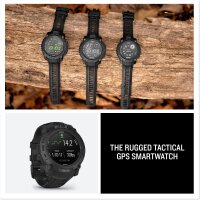 Garmin 010-03020-50 Instinct 3 Tactical Edition, robuste 50 mm Outdoor-GPS-Smartwatch mit AMOLED-Display, Schwarz