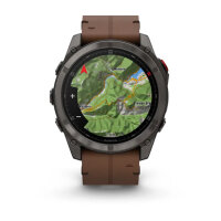 Garmin fēnix 8 Pro (010-03199-40) GPS-Smartwatch, 51mm AMOLED Saphir, DLC Titan Graphit, QuickFit-Leder 26mm