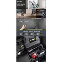 L FINE 4D cross line laser, 16 lines, 360° projection, self-leveling, incl. accessories, precise alignment