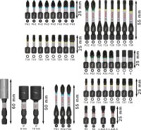 Bosch PRO Impact 50-tlg. Set, Zubehör für Schraubendreher, robust, vielseitig, Modell 2608521U89, kompakt, Profi-Qualität