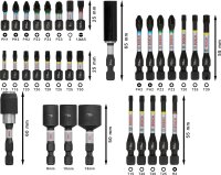 Bosch PRO Impact Set 33-piece, model 2608521U76, screwdriver set, robust, versatile, for professionals, 200x107mm