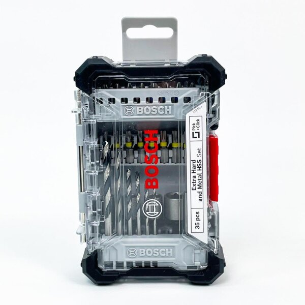 Bosch 2607017726 Bit & HSS Drill Bit Set, 35-piece, Accessories for Screwdrivers/Drill Drivers, Extra Hard, Compact, Versatile