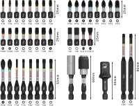 Bosch 41x PRO Impact Set, 41-piece, screwdriver accessories, robust, versatile, compact, model no. 2608521U78