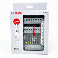 Bosch 45x Extra Hard Bit-Set 44+1-tlg, Schrauberbits, Zubehör für Bohrschrauber, kompakt, langlebig, 2607017733