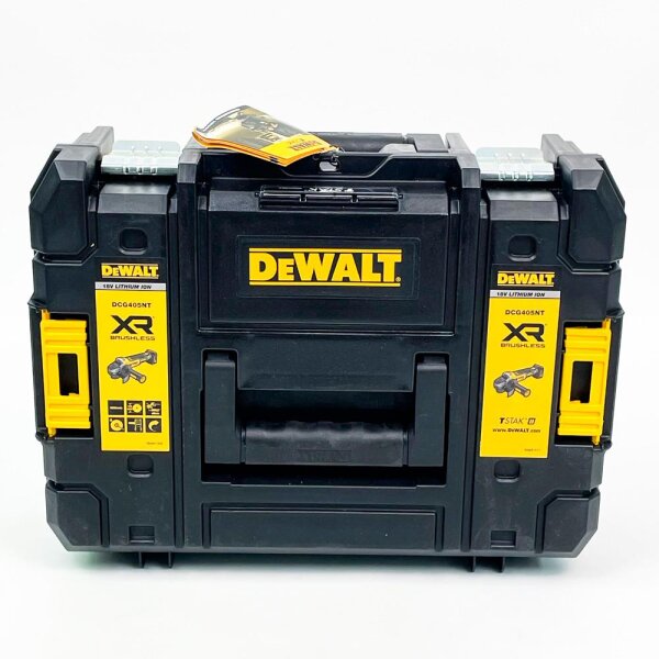 Dewalt DCG405NT-XJ 18V Akku-Winkelschleifer, 125mm, bürstenlos, 9.000 U/min, M14, Schutzhaube, Zusatzgriff, ohne Akku/Lader
