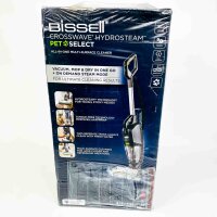 BISSELL CrossWave HydroSteam PET Select – kabelgebundener Waschsauger für Hartböden & Teppiche, selbstreinigend mit Bodenbeleuchtung
