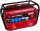 Professional H8500W generator, 6.5 HP petrol engine, 220V, voltmeter & circuit breaker, emergency power generator, red, without original packaging, paint chips, oil needs topping up