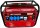 Professional H8500W generator, 6.5 HP petrol engine, 220V, voltmeter & circuit breaker, emergency power generator, red, without original packaging, paint chips, oil needs topping up