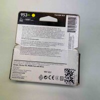 HP Yellow XL ink cartridge, expiry date May 2027
